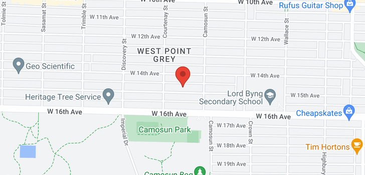 map of 4153 W 15TH AVENUE